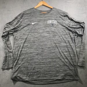 Penn State Nittany Lions Team Issue Nike Shirt Men's 2XL XXL Gray Dri Fit Tee